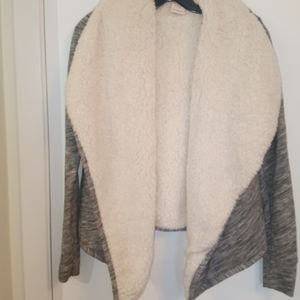 Fluffy lined grey Abercombie & Fitch jacket